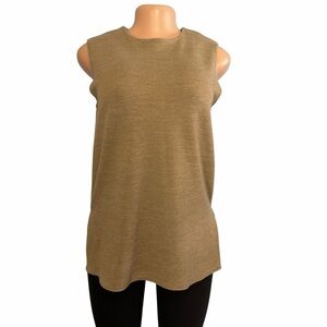 Zara Brown Knit Sleeveless Pullover Top